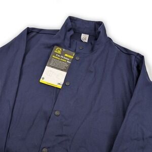 Black Stallion 9 oz FR Cotton Welding Jacket Mens‎ Small Blue Flame Resistant